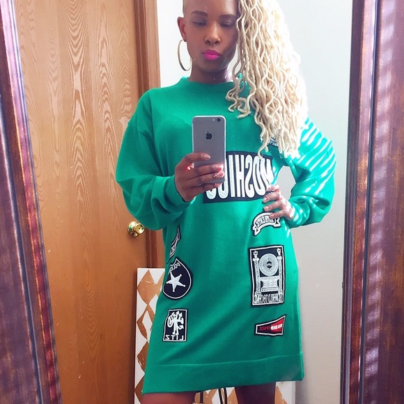 Green Patchwork Sweater Dress | Poshmark